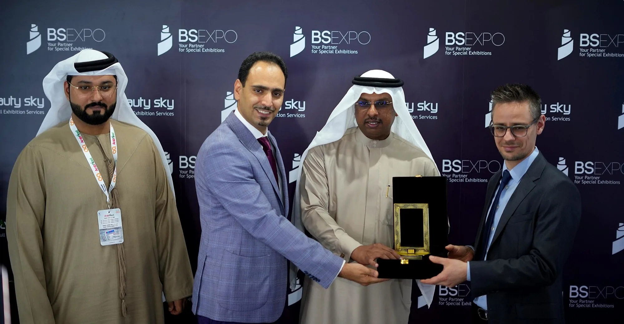 Beauty Sky with Mr Kirill, Ruplastica Project Director, and organiser partners at ArabPlast 2025